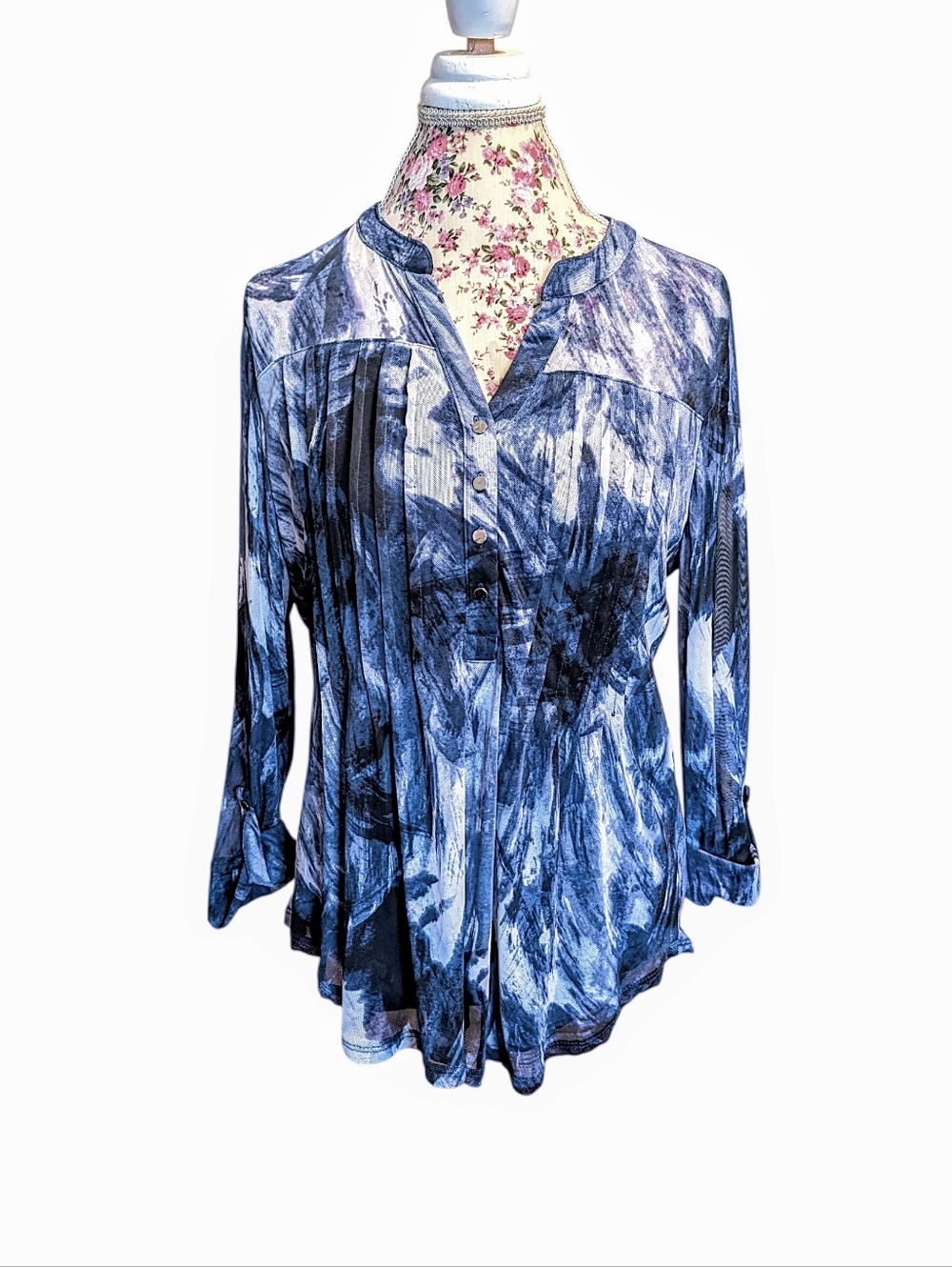 Ava & Grace Mesh Tie-dye Blouse